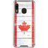Canada Flag Light Wood Galaxy A30 Clear Case
